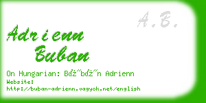 adrienn buban business card